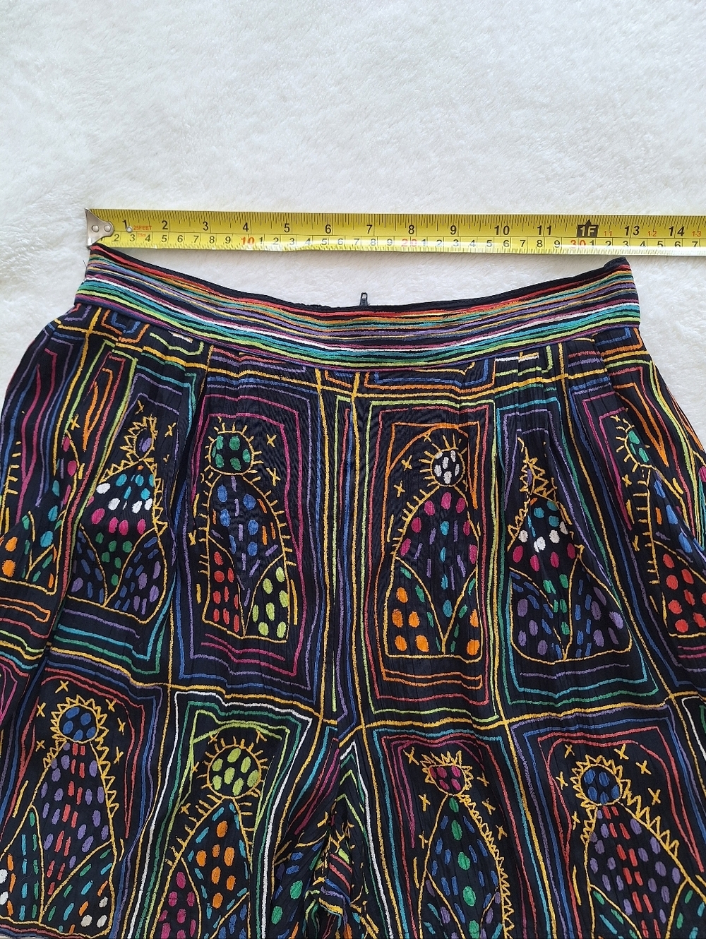 VTG Platinum Dorothy Schoelen Shorts βοΈ Art to Wear Rayon Sz 4 Made in USA - Picture 8 of 9